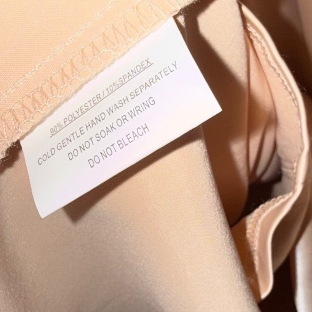 Saints & Secrets Champagne Satin Halter Ruffle Midi Dress CM6090D NWT Small - Picture 5 of 7